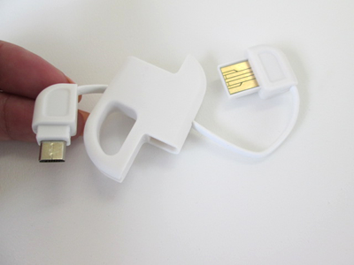 ノベルティ：USBミニチャージャーマイクロUSB