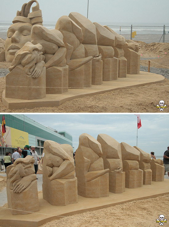 信じられないほどの精密さ、幻想的で美しい砂の彫刻