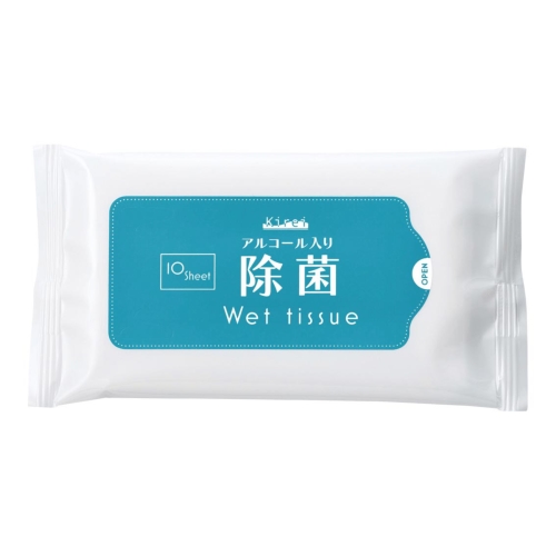 ノベルティ：kirei除菌ウエットティッシュ 10枚入