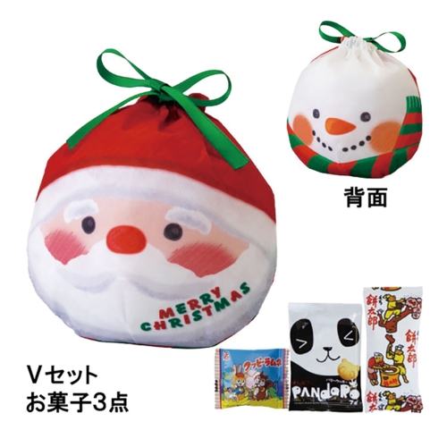 ノベルティ：おてだま巾着  サンタ雪だるま＋Vセット  60個