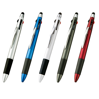 ノベルティ：タッチペン付3色+1色スリムペン