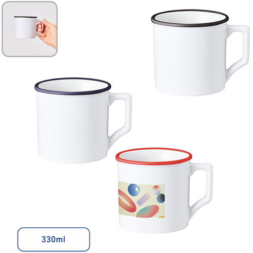 ノベルティ：陶器マグストレート ラウンドリップ（Ｍ）