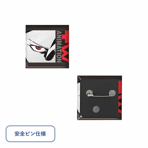 ノベルティ：＜名入れ代不要 印刷0円＞缶バッジ 正方形