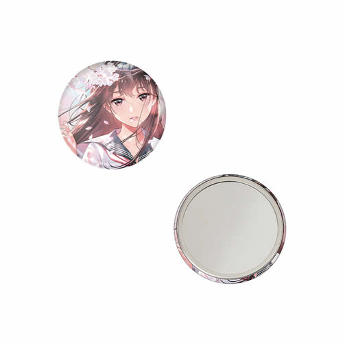 ノベルティ：＜名入れ代不要 印刷0円＞缶ミラー φ57mm