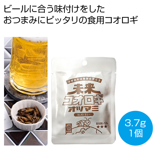 ノベルティ：[食品ノベルティ] 未来コオロギ オツマミ カレー3.7g
