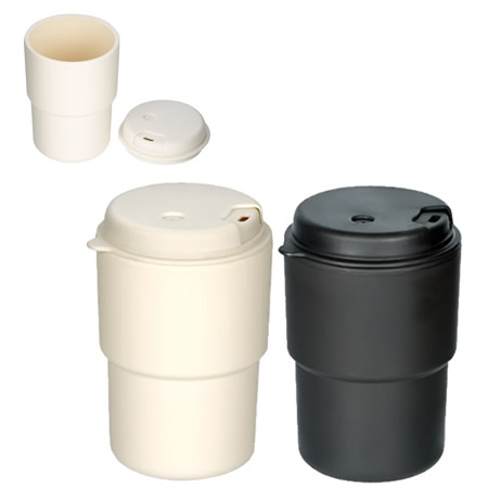 ノベルティ ダブルウォールマグ 340ml アイボリー H 182440 販促