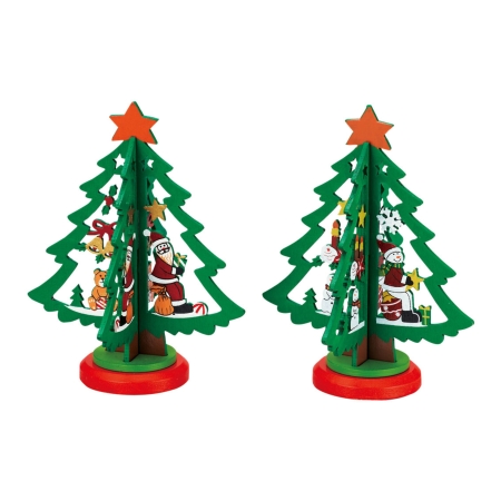 [クリスマス］ NEW 木製ミニクリスマスツリー 色柄/指定不可