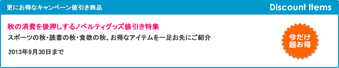 秋の消費を後押しするノベルティグッズ値引き特集