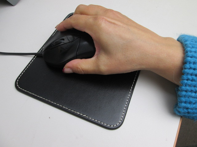 ノベルティ:レザーマウスパッド(スクエア) リアルブラック