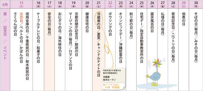 来月の記念日を調べてみました＜2014年6月後半＞