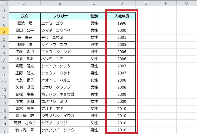 ＜エクセル＞ 選択した範囲のデータを並び替える便利な小技