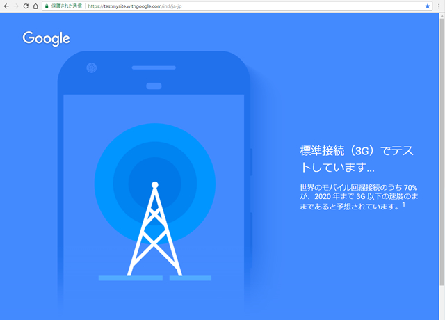 グーグルのモバイルサイト速度診断ツールでテストしてみた結果