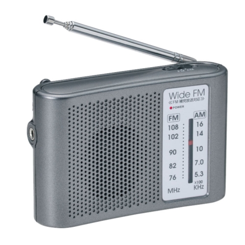 ワイドFM対応ポータブルラジオ（AM/FM） 