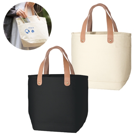 厚手キャンバスレザーハンドルトート(S) ナチュラル